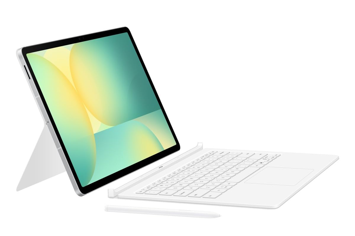 Samsung EF-DX625 - Funda para Tablet Galaxy Tab S10 FE+ con Teclado QWERTY y botón AI, diseño Delgado, Funda para Tablet de Dos Piezas, Color Blanco