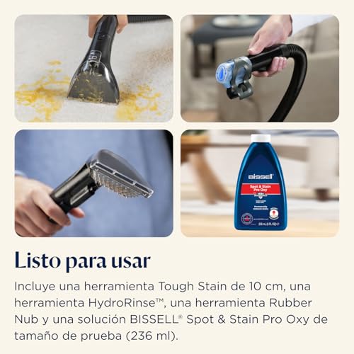 BISSELL SpotClean Mini Aspiradora de Agua Tapiceria Inalámbrico, Limpiador de Tapicerias Portátil, Limpia Rápidas, Compacto y Ligero, Lava Aspiradora para Coche, Barco, Sofá y Más, 40651