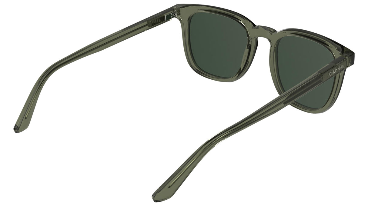 Calvin Klein Men's Sunglasses CK25536S - Transparent Khaki with Solid Green Lens