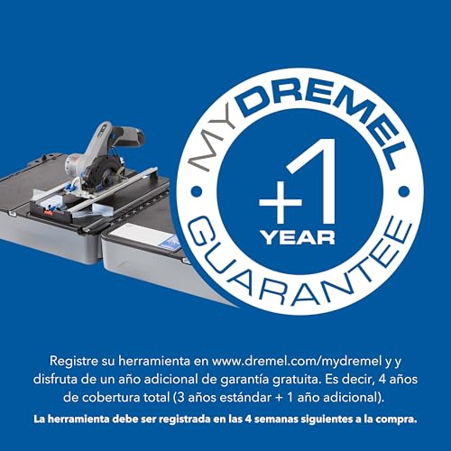 Dremel Blueprint Estación de Sierra Circular Portátil 12V Sin Escobillas con Estación de Trabajo 1x Disco Multimaterial, 1x Guia de Corte, 1x Adaptador de Polvo, 2x Gatos