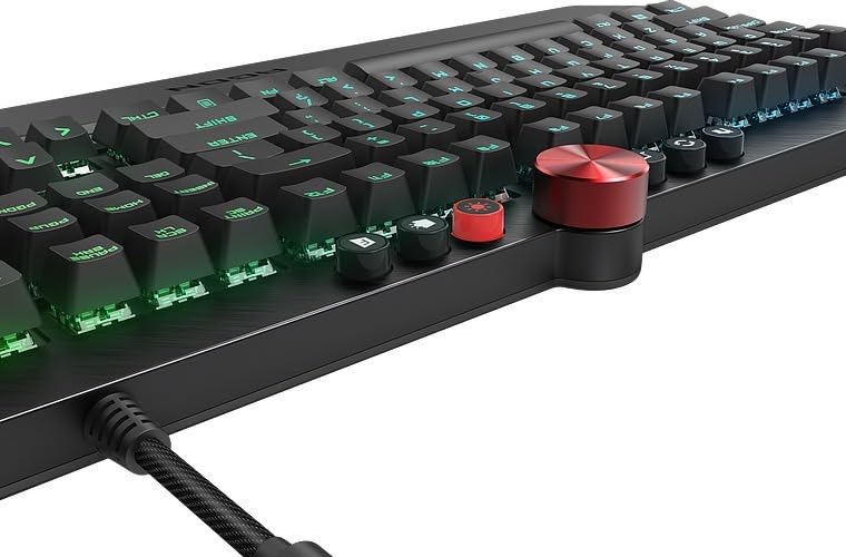 AOC AGON AKG700 Teclado de gaming - Teclado para PC con distribución en alemán e interruptores Cherry MX Red, Anti-Ghosting, N-Key Rollover y software programable AOC G-Tools, negro