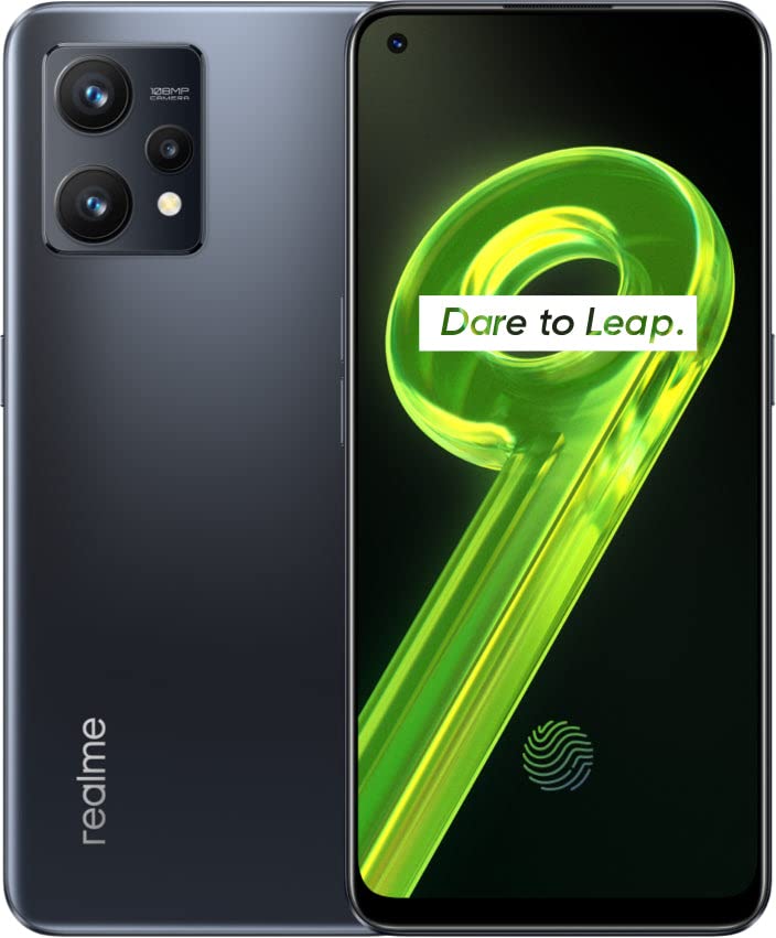realme 9-8+128GB Smartphone, Cámara Prolight de 108 MP, Pantalla Super AMOLED de 90 Hz, Procesador Snapdragon 680, Gran batería de 5000 mAh, Perfil de 7,99 mm, Meteor Black, 3 años de garantía