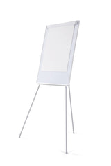 Bi-Office Pizarra Blanca con caballete de trípode basic, pizarra euro 70 x 100 cm, rotafolios con Marco Gris, con bandeja y clip ajustable para bloques