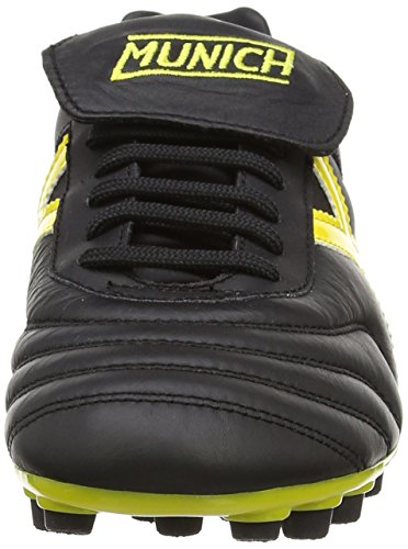 Munich Mundial U25, Botas de fútbol Unisex Adulto, Negro (Black/Yellow), 46