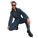 G-Star Para Mujer Mono Mechanics, Azul (worn in dusky clouds D25306-D252-G798), XXL