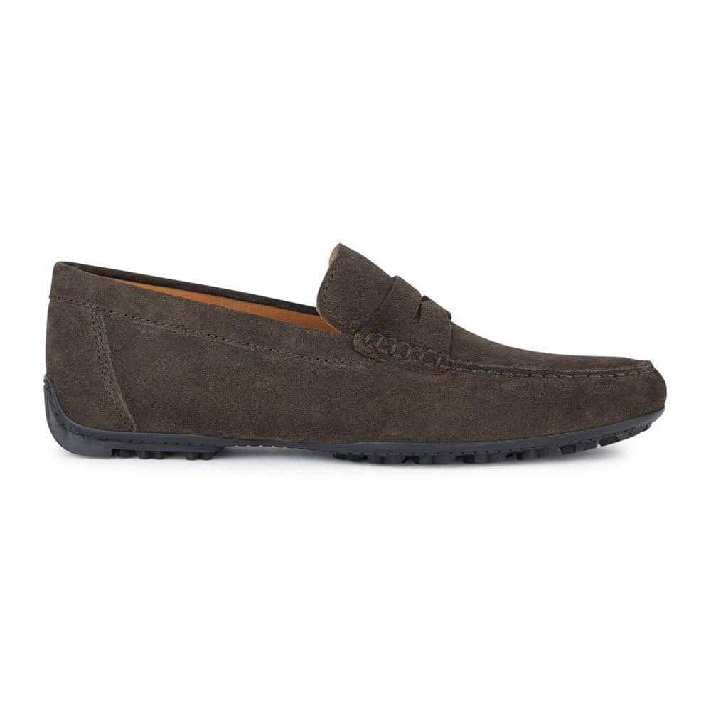 Geox U Kosmopolis + Grip, Mocasin Hombre, marrón Oscuro, 43.5 EU