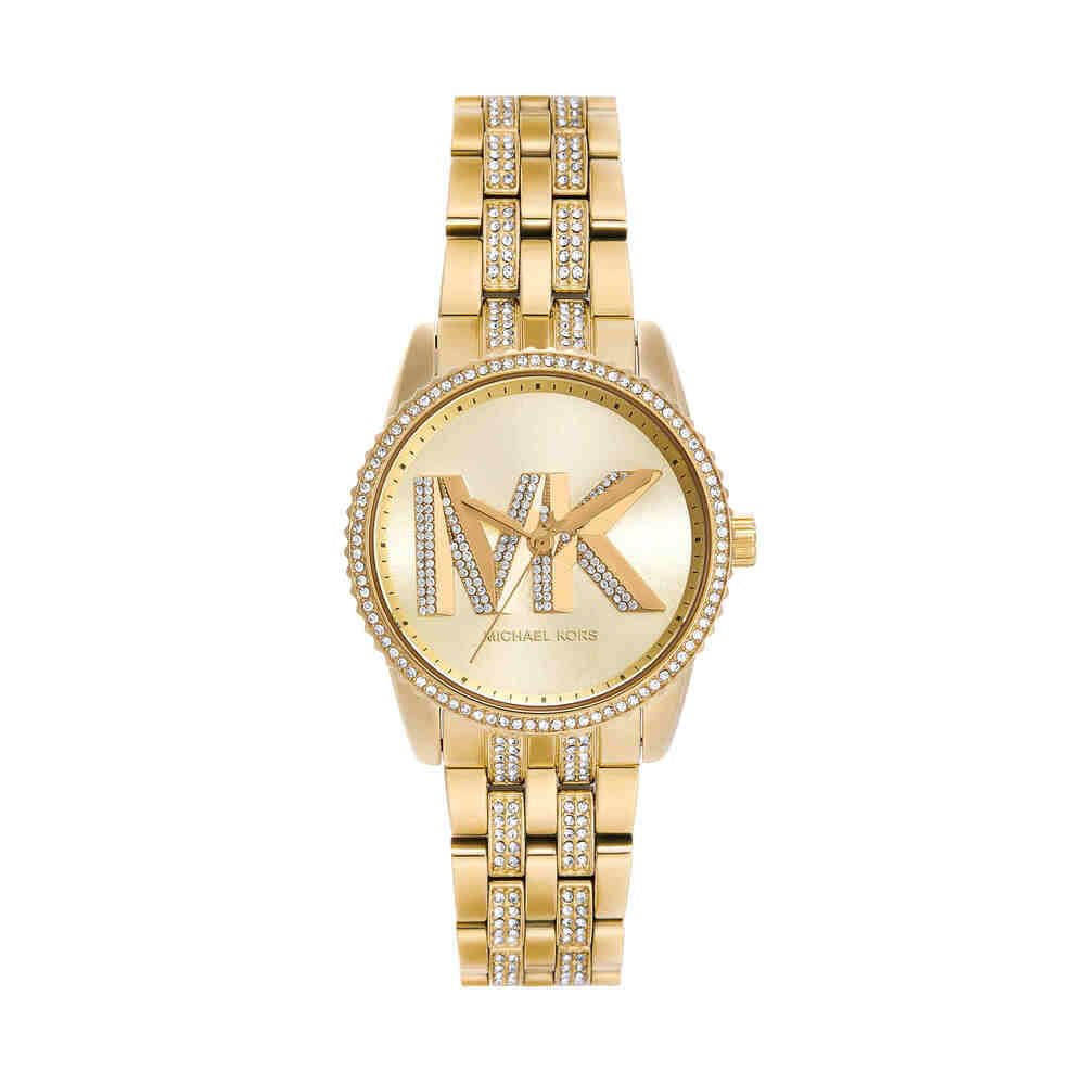 Michael Kors Reloj Bryant para Mujer, Movimiento de Cuarzo de Tres Agujas con Correa de Acero Inoxidable o cerámica, 35 mm, Tono Oro