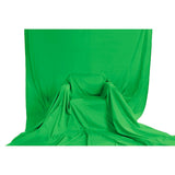 Hama Fondo de fotografía de Tela de 2,95 x 6 m (Fondo Plegable para Estudio fotográfico, 100% algodón, Pantalla Verde, Fondo para fotografía, vídeo y televisión), Color Verde