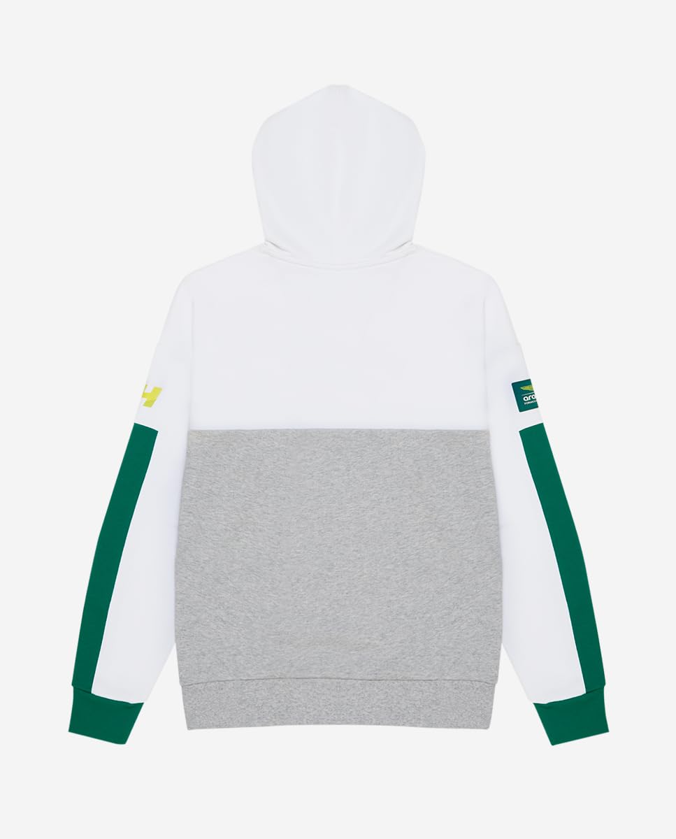 KIMOA - Sudadera Aston Martin F1 Fernando Alonso 2024 - Sudadera Capucha Hombre, Sudadera Invierno Hombre - Algodón BCI - Capucha Ajustable - XXL