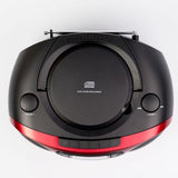 Aiwa BBTC-550RD - Radio Cassette Portátil con CD, Bluetooth y USB, Grabador de Cassettes. Color: Rojo
