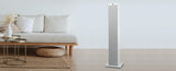 Muse M-1250 BTW - Torre de Sonido Bluetooth con Radio PLL FM - 100W - 20 Estaciones almacenables - Subwoofer Integrado - Blanco