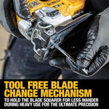 DEWALT DCS335NT-XJ, Sierra de calar sin escobillas 18V XR, Incluye maletín TSTAK, 3200cps/min, Corte madera 135mm /Acero 10mm, No incluye batería ni cargador