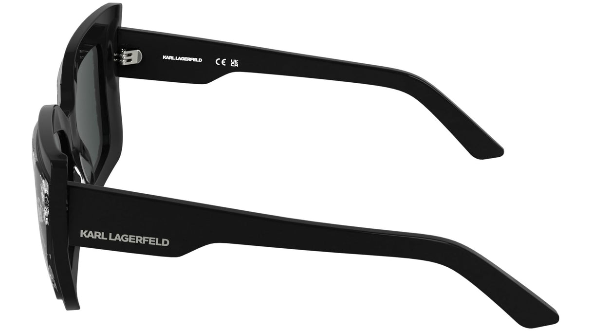 KARL LAGERFELD KL6204S Sunglasses, Black/Silver, Talla única para Mujer