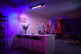 Philips Hue White & Color Ambiance Centris de 4 focos, regulable, 16 millones de colores, controlable mediante app, compatible con Amazon Alexa, negro