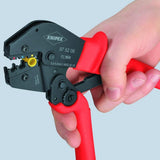 Knipex Alicate para crimpar terminales también para trabajar a dos manos bruñido, con fundas de plástico antideslizantes 250 mm 97 52 04
