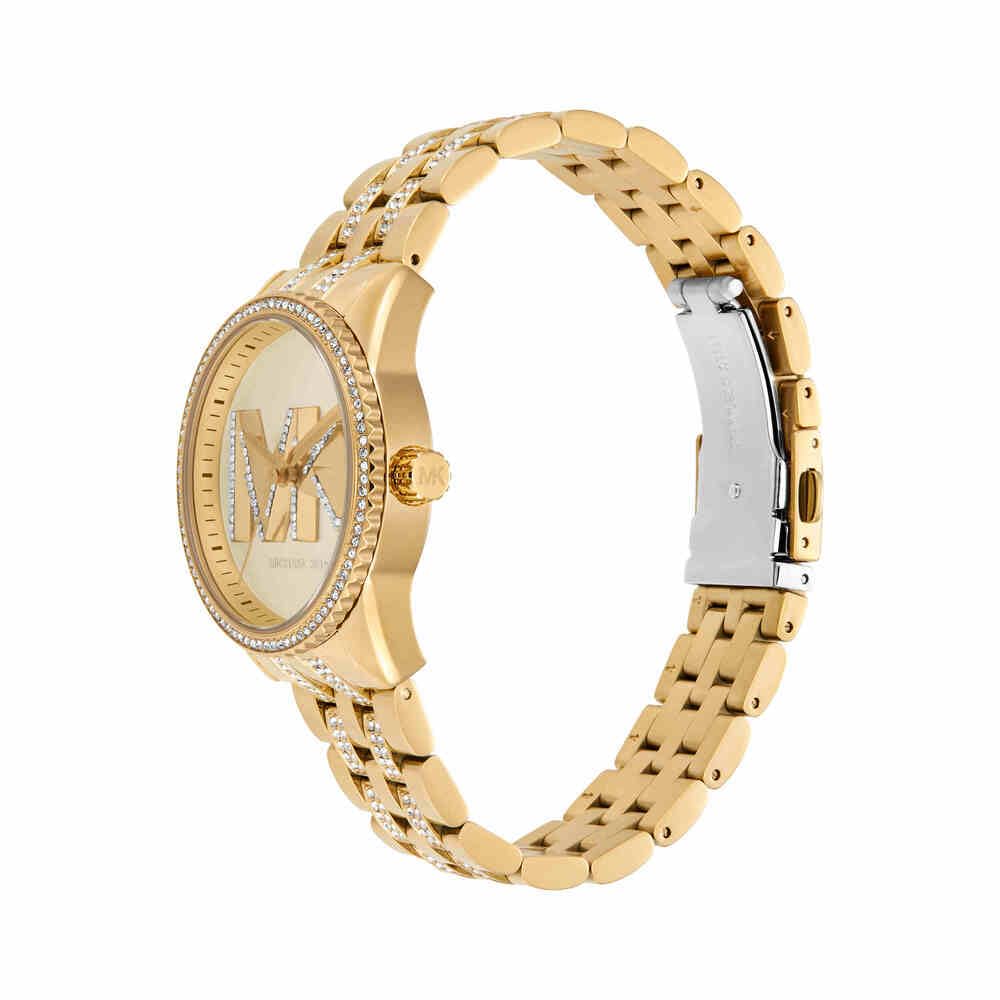 Michael Kors Reloj Bryant para Mujer, Movimiento de Cuarzo de Tres Agujas con Correa de Acero Inoxidable o cerámica, 35 mm, Tono Oro