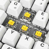 Sharkoon SGK50 S2 PBT Blanco RGB, Gateron GPRO Amarillo