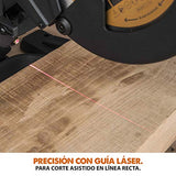Evolution Power Tools R255SMS Sierra ingletadora Deslizante multimaterial, con Paquete Plus, Corta acero dulce, aluminio, plástico, madera con clavos incrustados 230 V, 255 mm