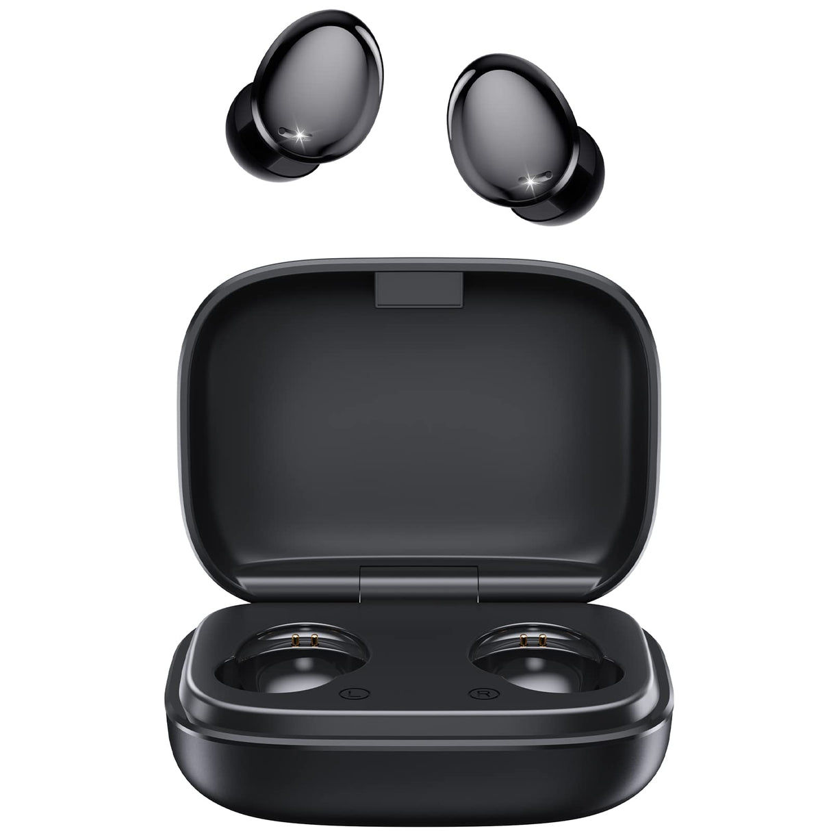 Langbbo Auriculares Bluetooth 5.1, HiFi estéreo con micrófono inmersivo, Control táctil, Carga rápida, IPX7 Resistente al Agua, para Android, iPhone, Sistema Windows