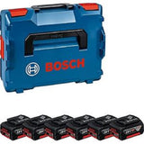 Bosch Professional 18V System GBA 18V 4.0Ah - Set 6 baterías de Litio (6 x 4.0 Ah, tecnología Coolpack, en L-BOXX)