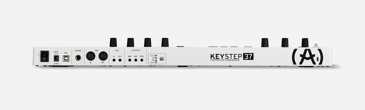 Arturia - Keystep 37 - Controlador MIDI Creativo, Secuenciador, Arpegiador y Generador de Acordes - 37-Note Slimkey Keyboard, controles MIDI CC asignables, Scale Mode, Conectividad Versátil