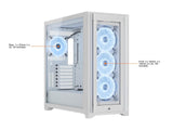 Corsair iCUE 5000X RGB QL Edition Cristal Templado USB 3.1 Blanca