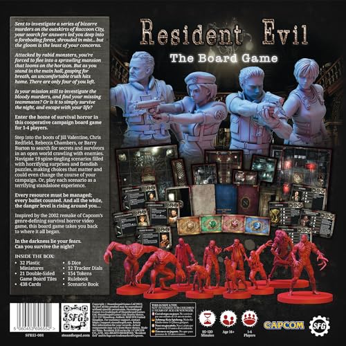 Resident Evil: El Juego de Mesa - Estrategia, Terror, 1-4 Jugadores, Adulto
