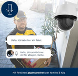 ABUS Cámara de vigilancia con detección de Movimiento, detección de Objetos, grabaciones 4K, notificaciones Push, visión Nocturna, Audio bidireccional, Tarjeta de Memoria, máscara de privacidad y