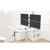 ACT Brazo de monitor 4 monitores para 32 pulgadas, VESA 75/100 mm, soporte de monitor cuádruple ajustable en altura para escritorio, inclinación de 180°, giro de 360°, rotación de 360°, peso máx. 8 kg