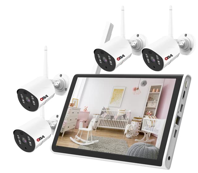 Kit Monitor nvr 4ch cámaras 3 megapíxeles App Oba Lite reconocimiento Facial Audio de 2 vías