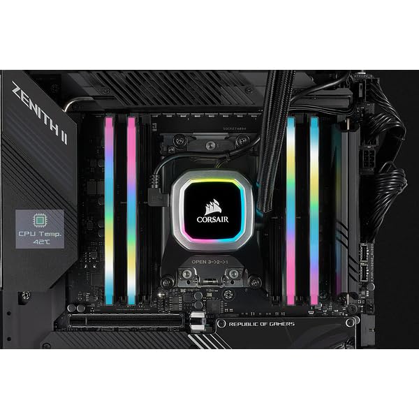 CORSAIR Vengeance RGB Pro SL 32GB (2x16GB) DDR4 3200 (PC4-25600) C16 1.35V Módulos de Memoria de Alto Rendimiento - Negro