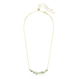 Swarovski Collar Constella, Tallas mixtas, Verde, Baño tono oro