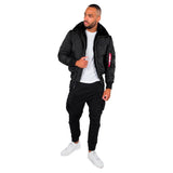 ALPHA INDUSTRIES B15-3 TT Chaqueta, Hombre, Negro (Black - 03), Large