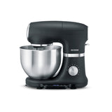 SEVERIN Robot de cocina con báscula, amasadora profesional hasta 3kg, robot multifunción con gancho amasador, batidor plano y varillas, 1000 W, negro mate/acero inoxidable, KM 3898