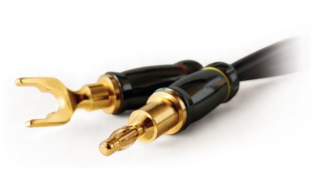 Dynavox Cable de Altavoz de Alta Gama, Par, Cable Flexible con Conectores de Banana de Alta Calidad, ensamblado, color negro, longitud 3m