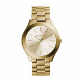 Michael Kors - Slim Runway Three Hand con Correa de Acero Inoxidable en Tono Dorado para Mujer MK3179