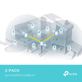 TP-Link Deco WiFi 6 Mesh AX3000Mbps Deco X50 Pro (3-Pack), Sistema WiFi 6 para Toda la casa, Cobertura de 550㎡, Puertos 2,5G, Control Parental, Compatible con Todas Las Cajas de Fibra