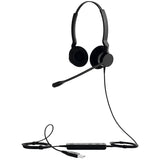 Jabra Biz 2300 - Auriculares estéreo con Cable USB-C UC - Certificados para Comunicaciones Unificadas - con cancelación de Ruido y Unidad de Control de Llamadas para softphones