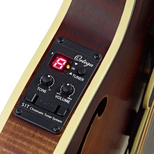 Ortega Mandoline F-Style Series Incluye funda y Preamp AVO -Color Antique Violin Oil RMFE100AVO