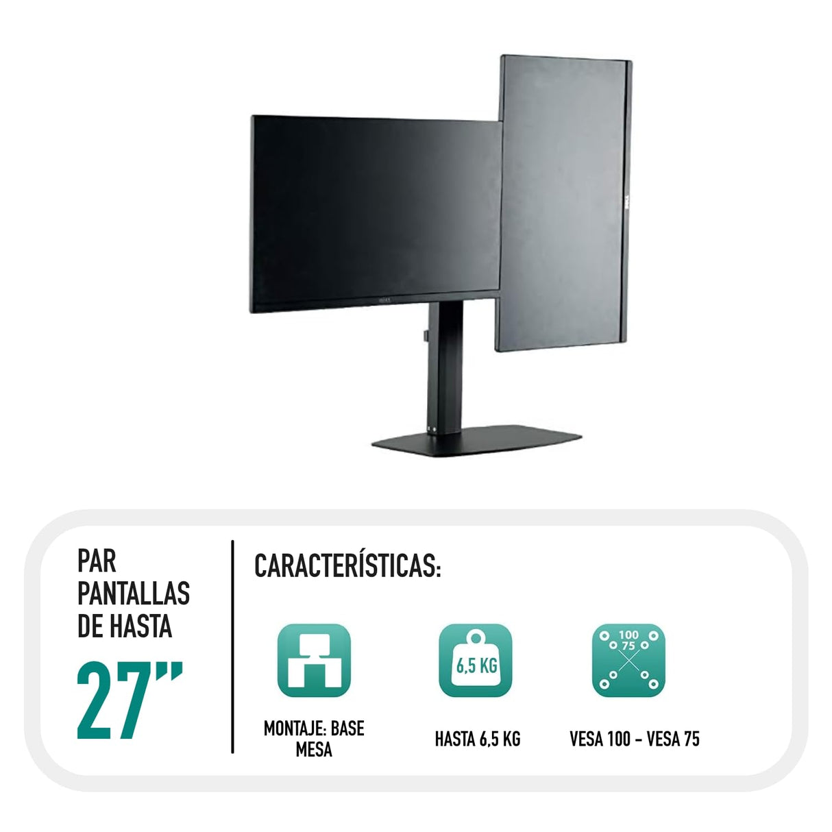 SOPORTE TV MESA 2 PANTALLAS 13--27- EWENT EW1538