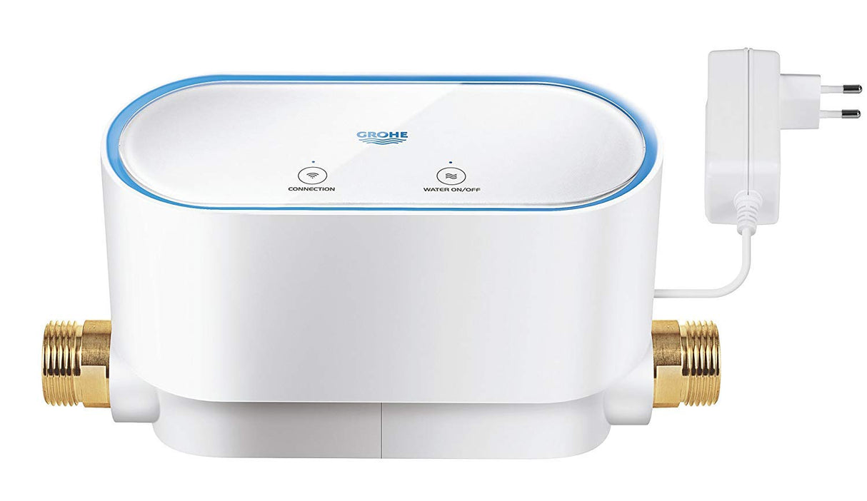 GROHE Sense Kit de Control de Agua Inteligente + 3 Sensores – Detecta Fugas, Rupturas, Riesgo de Heladas y Caudal Inusual – Blanco, 22502LN1