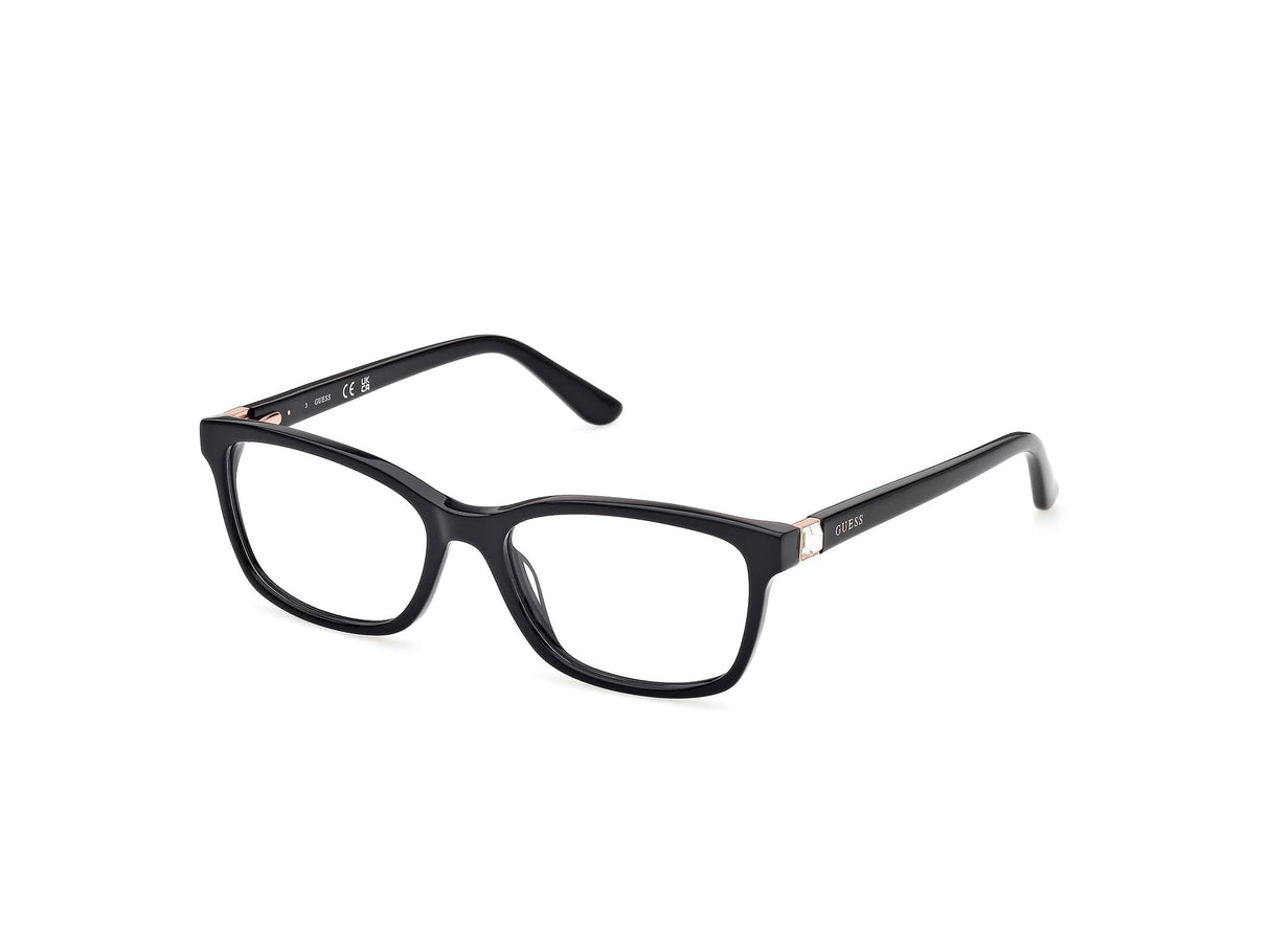 GUESS Gu50196 Marcos para Gafas recetadas, 001 Negro Brillante, 52/16/140 para Mujer
