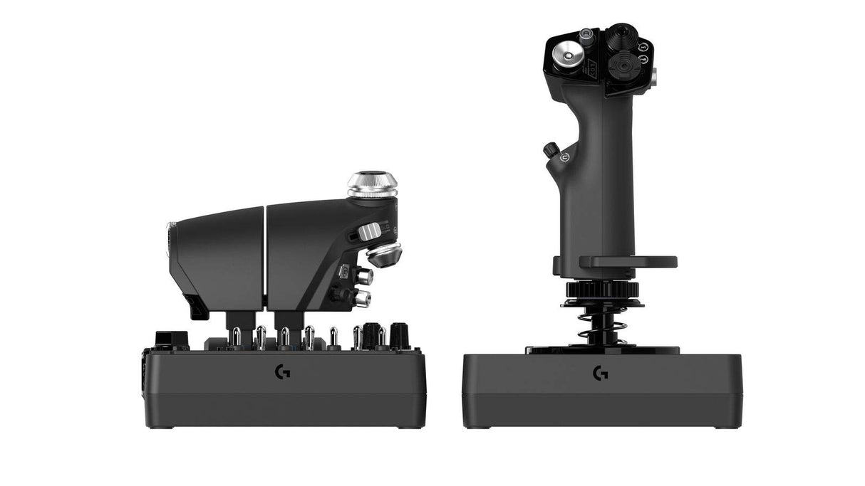 Logitech G X56 H.O.T.A.S Controlador con Aceleración y Palanca RGB, 6 Grados de Libertad, 4 Opciones de Resorte, +189 Controles Programables, RGB, 2x USB - Negro