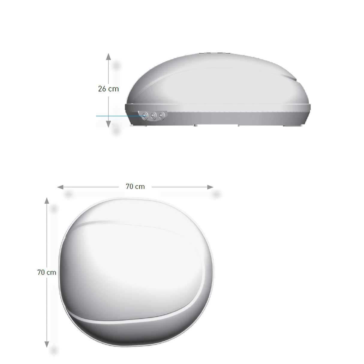Xoro MBA 26 EW-1510 satélite de Antena, 39 cm, Color Blanco