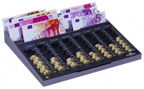 Durable 178157 tablero de conteo Euroboard XL con 8 compartimentos para billetes, antracita