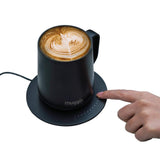 Muggo Taza calefactora, Copa Warmer, Control de Temperatura, 45°C/62.5°C, Calentador USB Oficina/Casa, Batería de Larga duración, Taza térmica de café/té, Limpieza fácil, Taza magnética