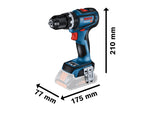 Bosch Professional 18V System GSB 18V-90 C - Taladro percutor a batería (64 Nm, 2100 rpm, conectable, sin batería, en caja)