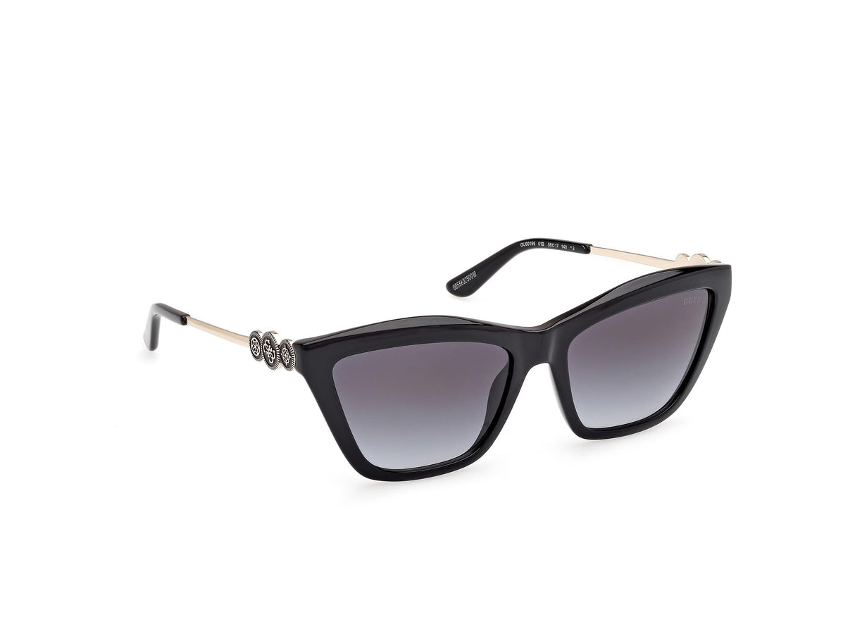 GUESS Gu00199 Gafas, 01b Shiny Black, 56/17/140 para Mujer