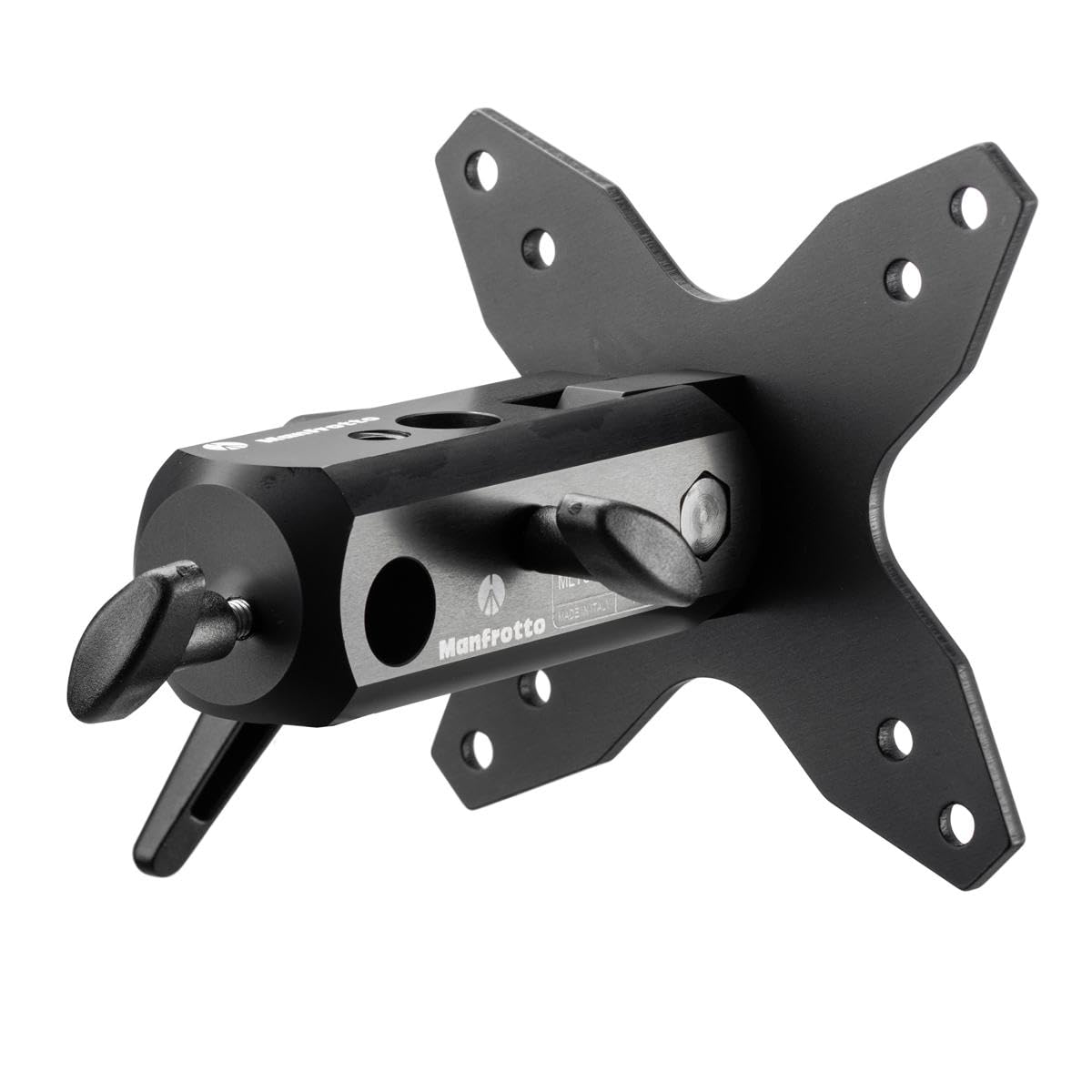 Manfrotto TetherGear Soporte de Monitor VESA-Pantallas-TV-Accesorio Soporte Iluminación-Carga 30 kg -Orificio Roscado 3/8”-Adaptador Hembra 16 mm-Compatibilidad VESA 75 x 75 y 100 x 100 mm-MLTSA1001B