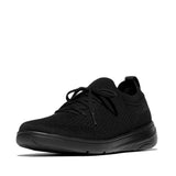 Fitflop Super-q Knit Slip-on Laced Sneakers, Zapatillas Mujer, Black, 38 EU